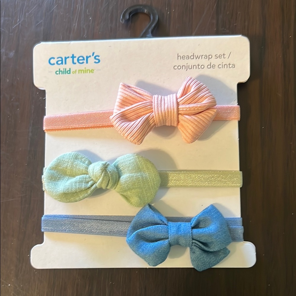 Carter's Pink and Green Hair Accessories Set